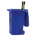 Blue Trash Can Pencil Holder